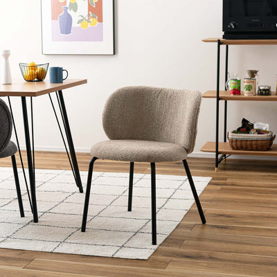 ダイニングチェア ラウンドチェア ブークレ ファブリック / PC-268