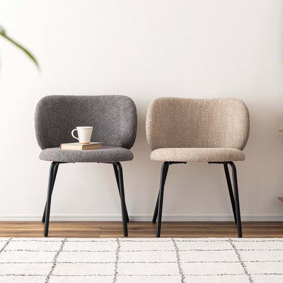 ダイニングチェア ラウンドチェア ブークレ ファブリック / PC-268