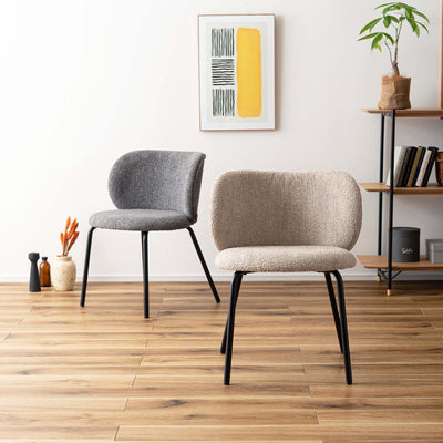 ダイニングチェア ラウンドチェア ブークレ ファブリック / PC-268