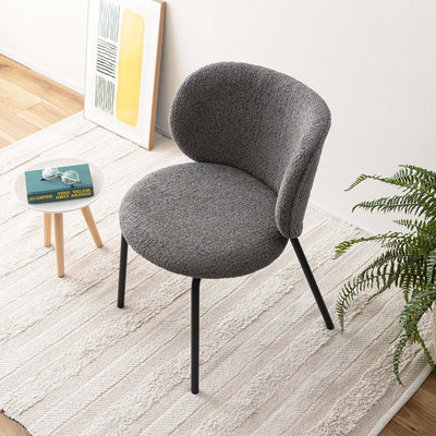 ダイニングチェア ラウンドチェア ブークレ ファブリック / PC-268