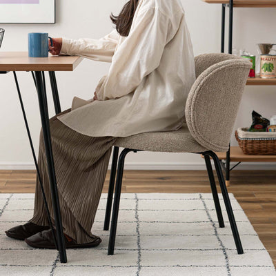 ダイニングチェア ラウンドチェア ブークレ ファブリック / PC-268