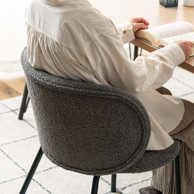 ダイニングチェア ラウンドチェア ブークレ ファブリック / PC-268