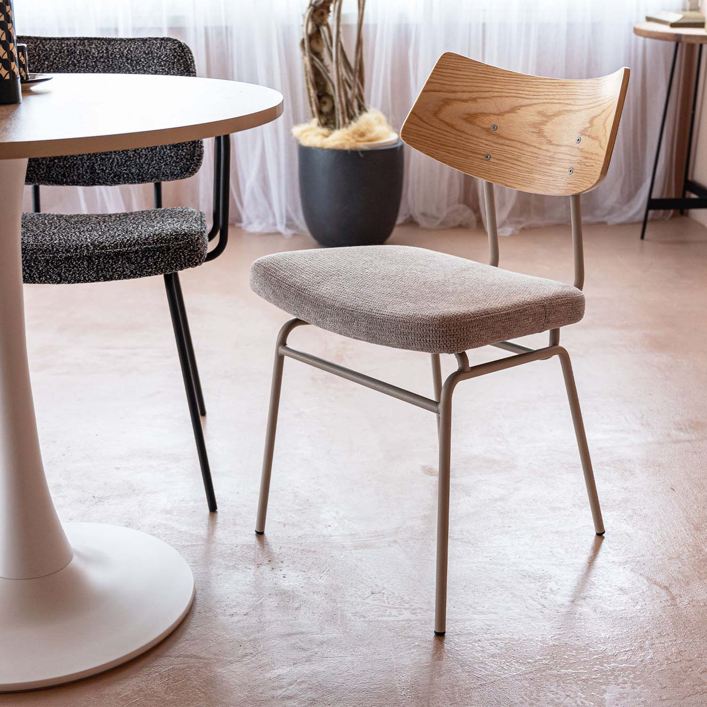 ダイニングチェア スチールチェア ファブリック / PC-620