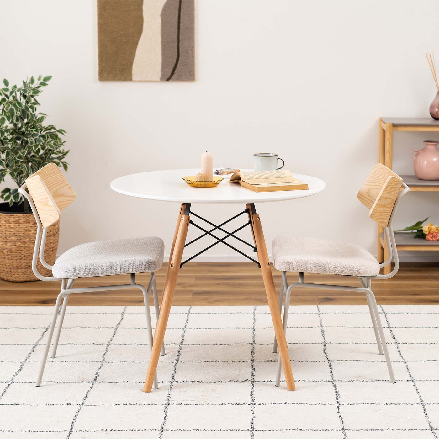 ダイニングチェア スチールチェア ファブリック / PC-620