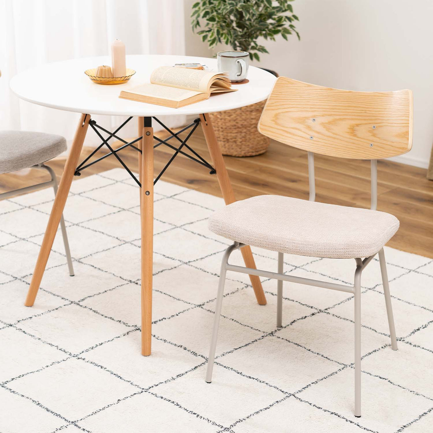 ダイニングチェア スチールチェア ファブリック / PC-620