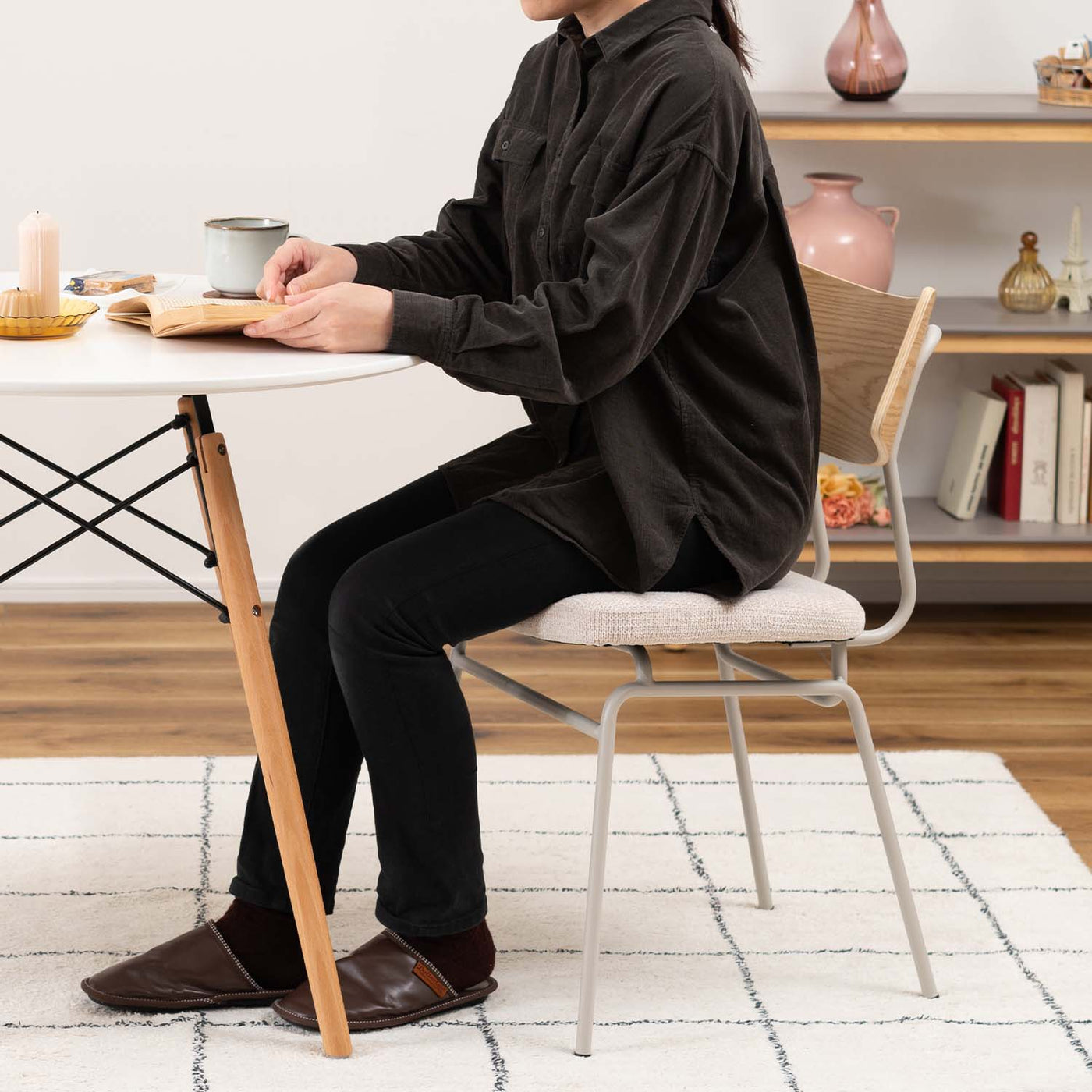 ダイニングチェア スチールチェア ファブリック / PC-620