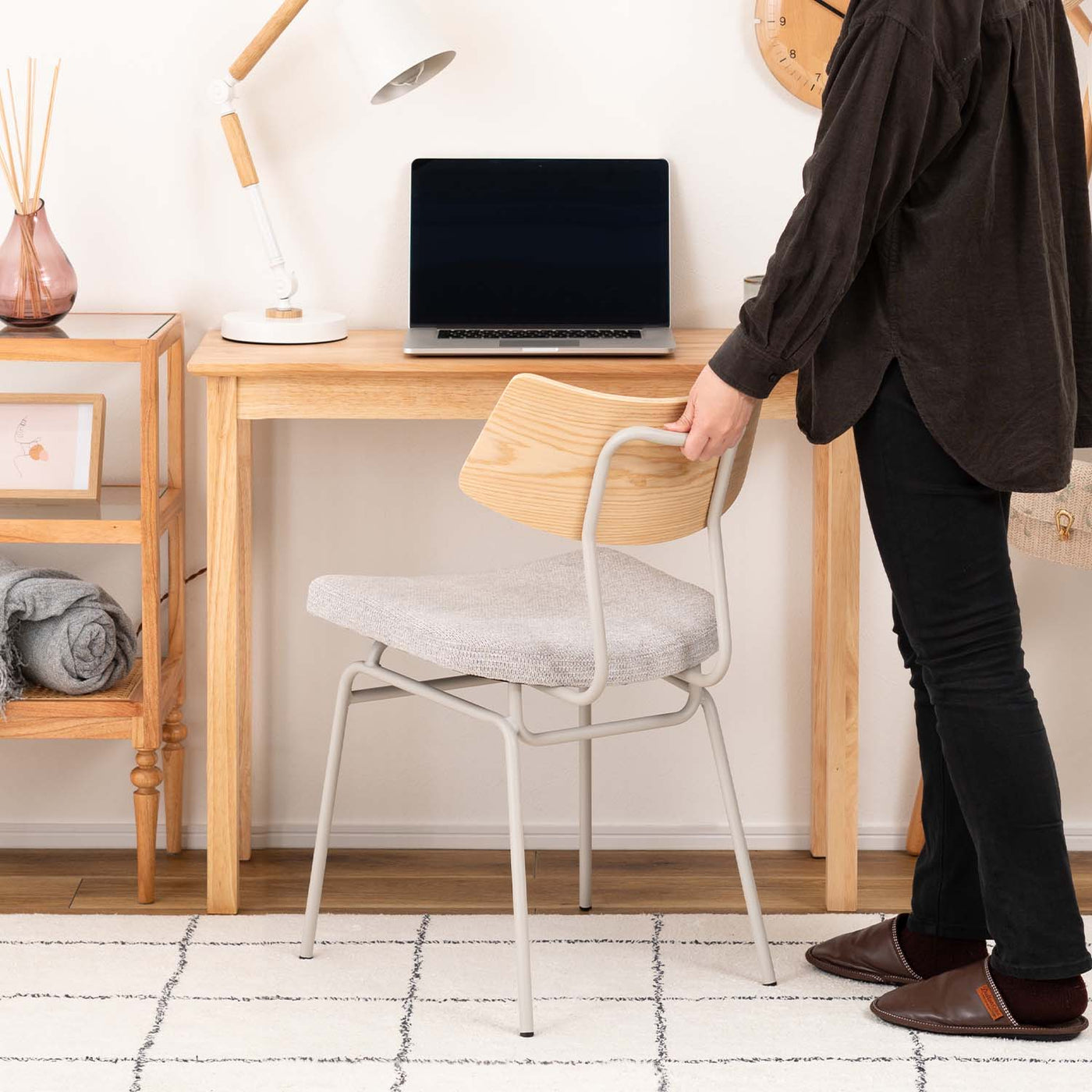 ダイニングチェア スチールチェア ファブリック / PC-620