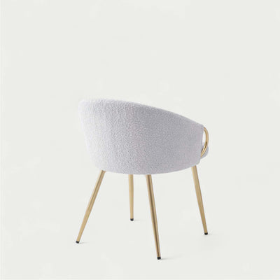 ダイニングチェア ラウンドチェア ブークレ ファブリック / PC-624