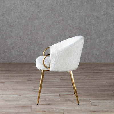 ダイニングチェア ラウンドチェア ブークレ ファブリック / PC-624