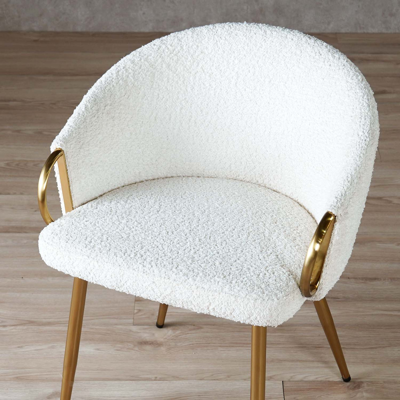 ダイニングチェア ラウンドチェア ブークレ ファブリック / PC-624