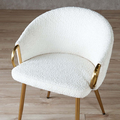 ダイニングチェア ラウンドチェア ブークレ ファブリック / PC-624