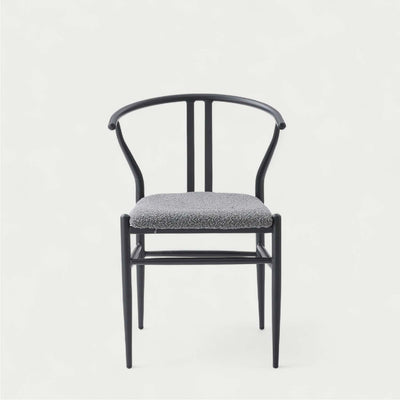 ダイニングチェア アームチェア ブークレ座面 スチールフレーム / PC-821