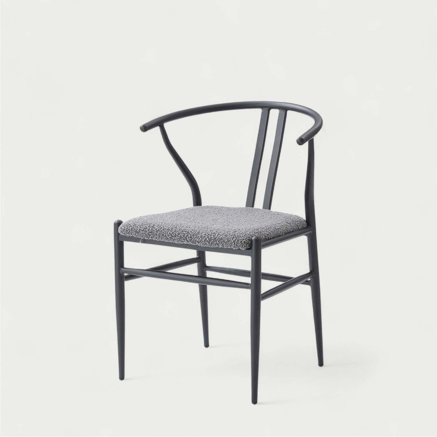 ダイニングチェア アームチェア ブークレ座面 スチールフレーム / PC-821