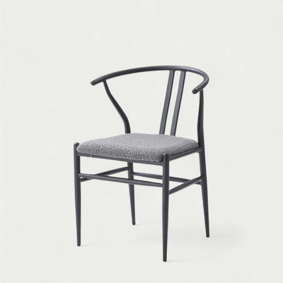 ダイニングチェア アームチェア ブークレ座面 スチールフレーム / PC-821