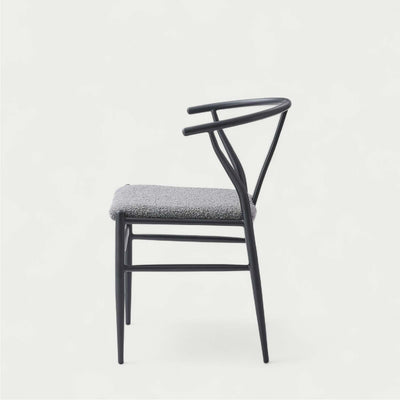 ダイニングチェア アームチェア ブークレ座面 スチールフレーム / PC-821