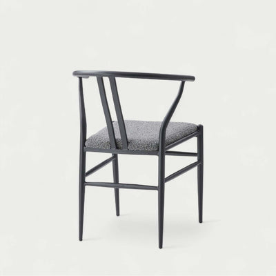 ダイニングチェア アームチェア ブークレ座面 スチールフレーム / PC-821