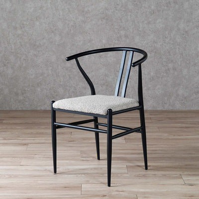 ダイニングチェア アームチェア ブークレ座面 スチールフレーム / PC-821