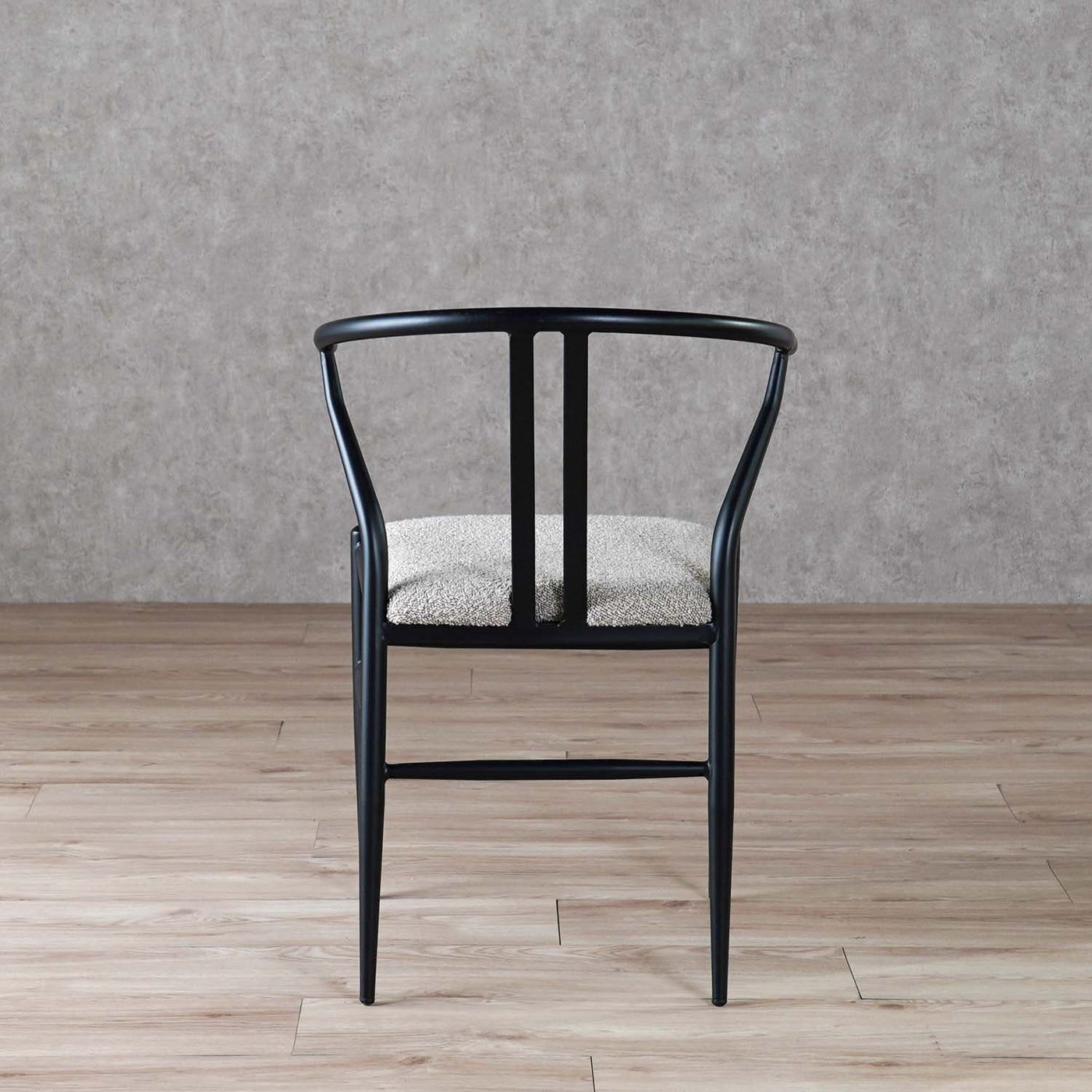 ダイニングチェア アームチェア ブークレ座面 スチールフレーム / PC-821