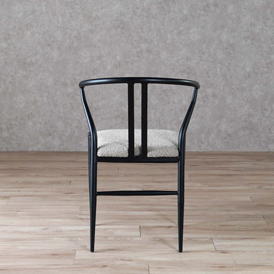 ダイニングチェア アームチェア ブークレ座面 スチールフレーム / PC-821