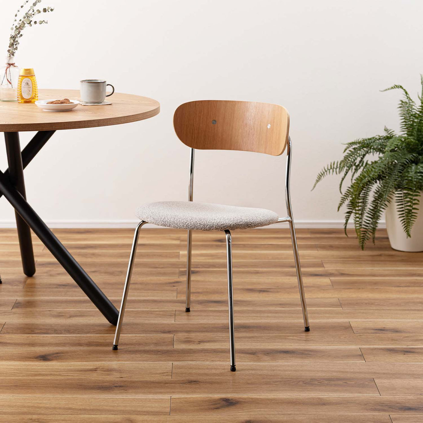 ダイニングチェア スチールチェア ファブリック / PC-845