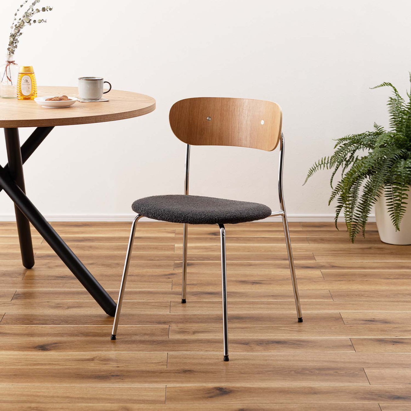 ダイニングチェア スチールチェア ファブリック / PC-845