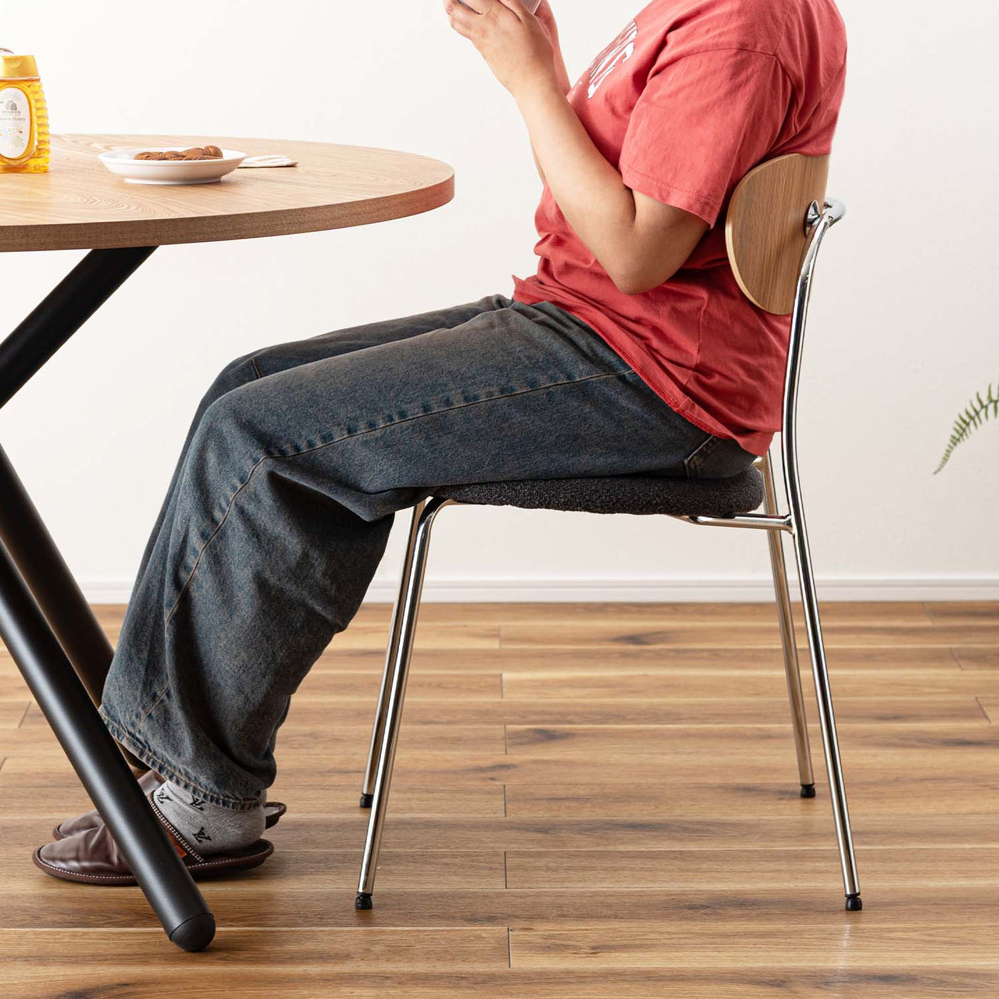 ダイニングチェア スチールチェア ファブリック / PC-845