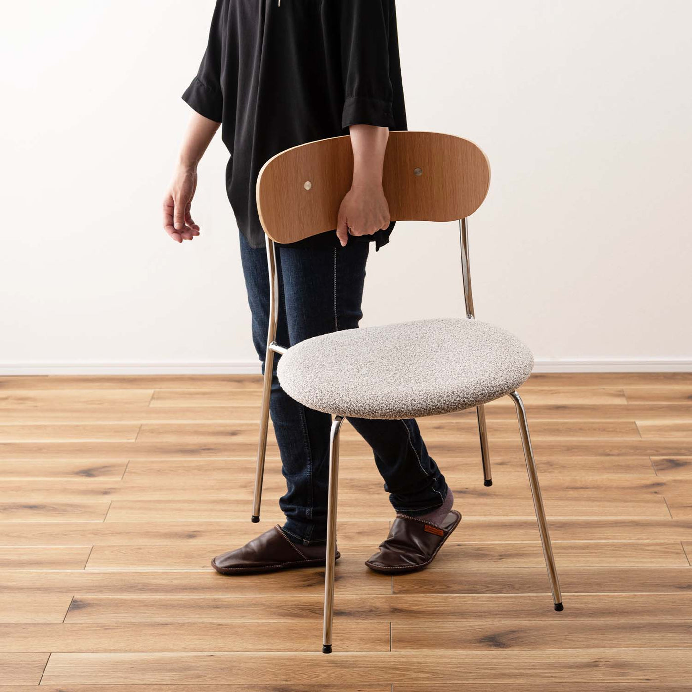 ダイニングチェア スチールチェア ファブリック / PC-845