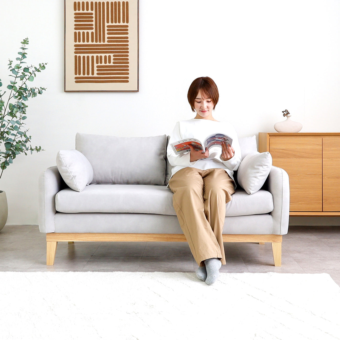 コンパクト 2人掛けソファ / SF004 開梱設置付き
