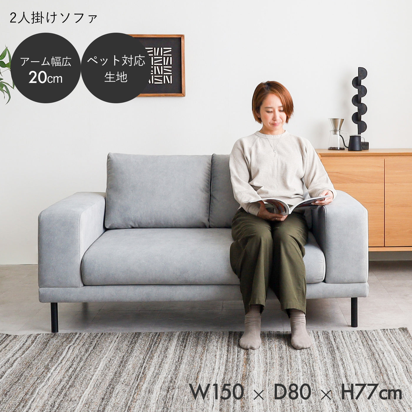2人掛けソファ / SF005 開梱設置付き