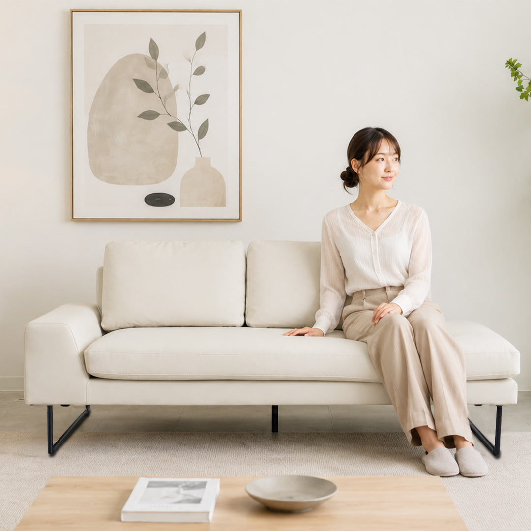 BONALDO Sinua 1800mm左アーム ソファカバー 片肘 2人掛けソファ オットマン付き 選べる脚3タイプ PU / SF017