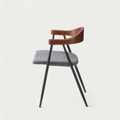 ダイニングチェア アームチェア ブークレ ファブリック / TEC-83