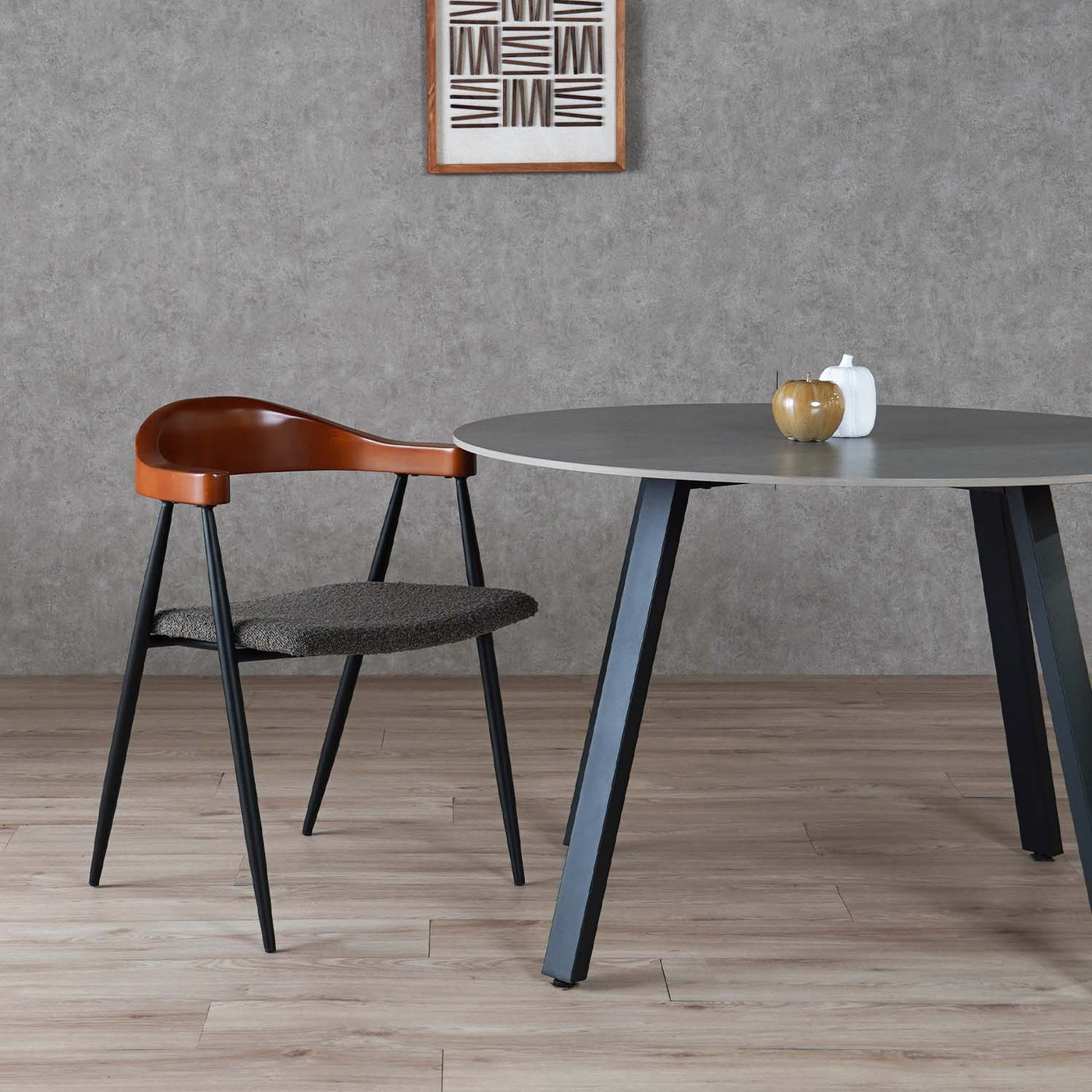 ダイニングチェア アームチェア ブークレ ファブリック / TEC-83