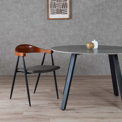 ダイニングチェア アームチェア ブークレ ファブリック / TEC-83