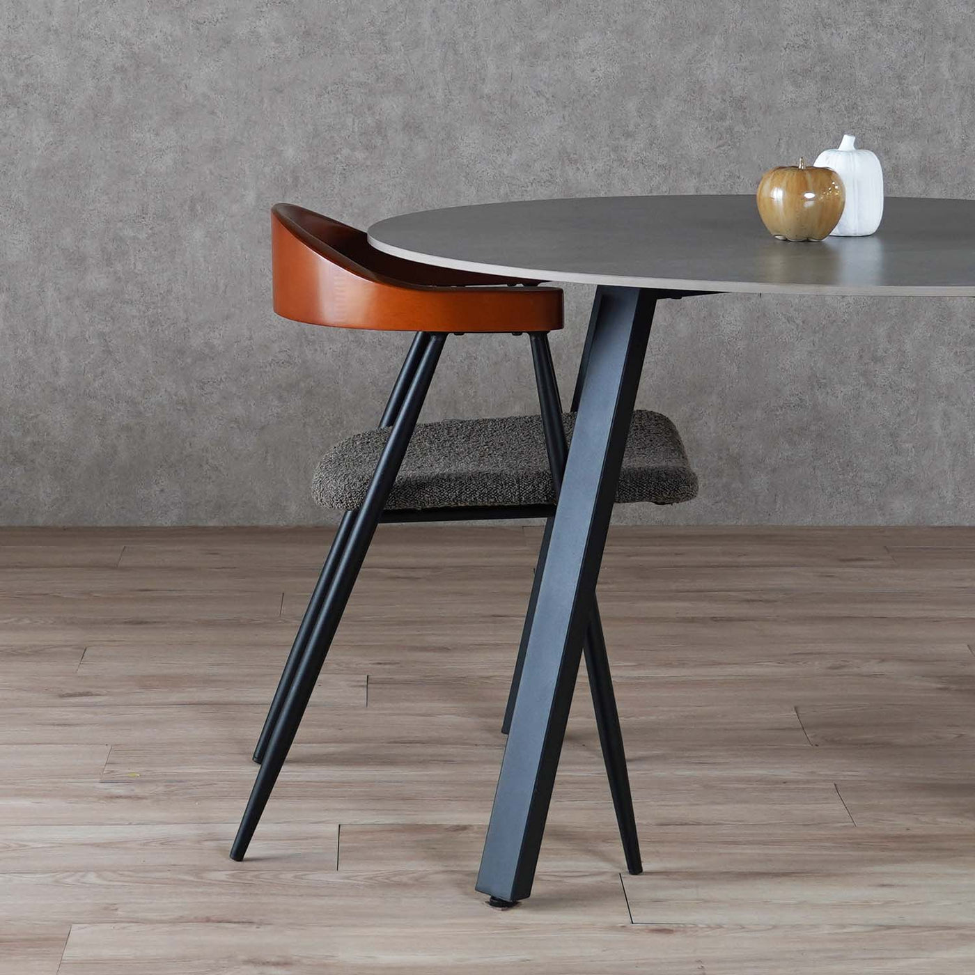 ダイニングチェア アームチェア ブークレ ファブリック / TEC-83