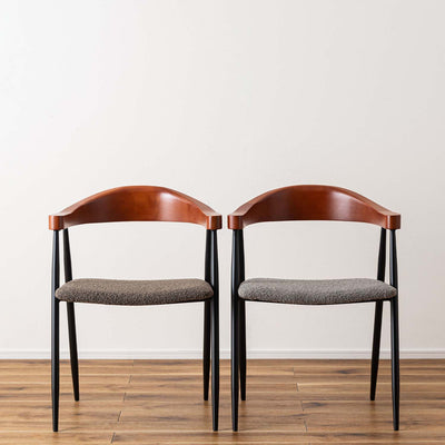 ダイニングチェア アームチェア ブークレ ファブリック / TEC-83