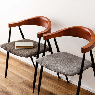 ダイニングチェア アームチェア ブークレ ファブリック / TEC-83