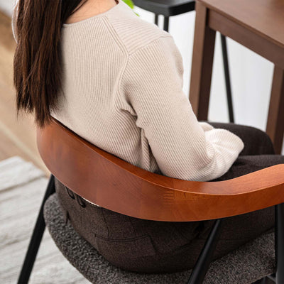 ダイニングチェア アームチェア ブークレ ファブリック / TEC-83