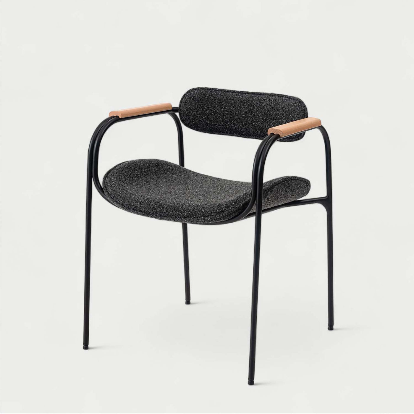 ダイニングチェア スチールチェア アームチェア ファブリック / TEC-86