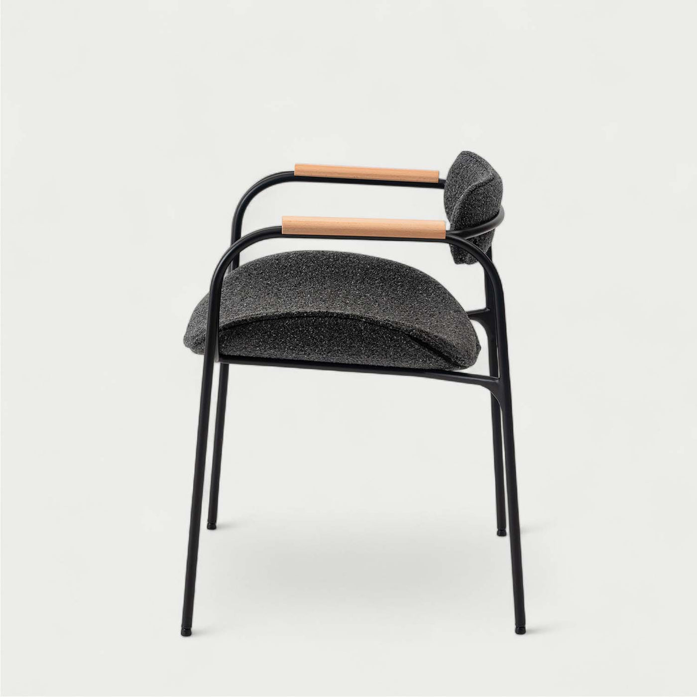 ダイニングチェア スチールチェア アームチェア ファブリック / TEC-86