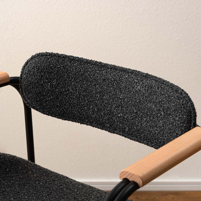 ダイニングチェア スチールチェア アームチェア ファブリック / TEC-86