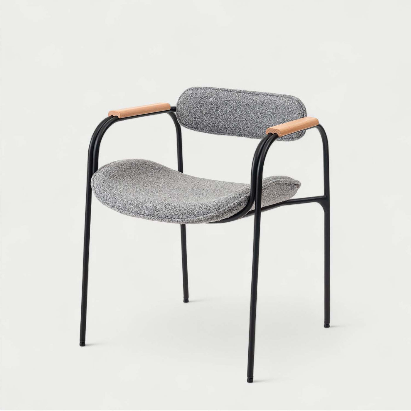 ダイニングチェア スチールチェア アームチェア ファブリック / TEC-86