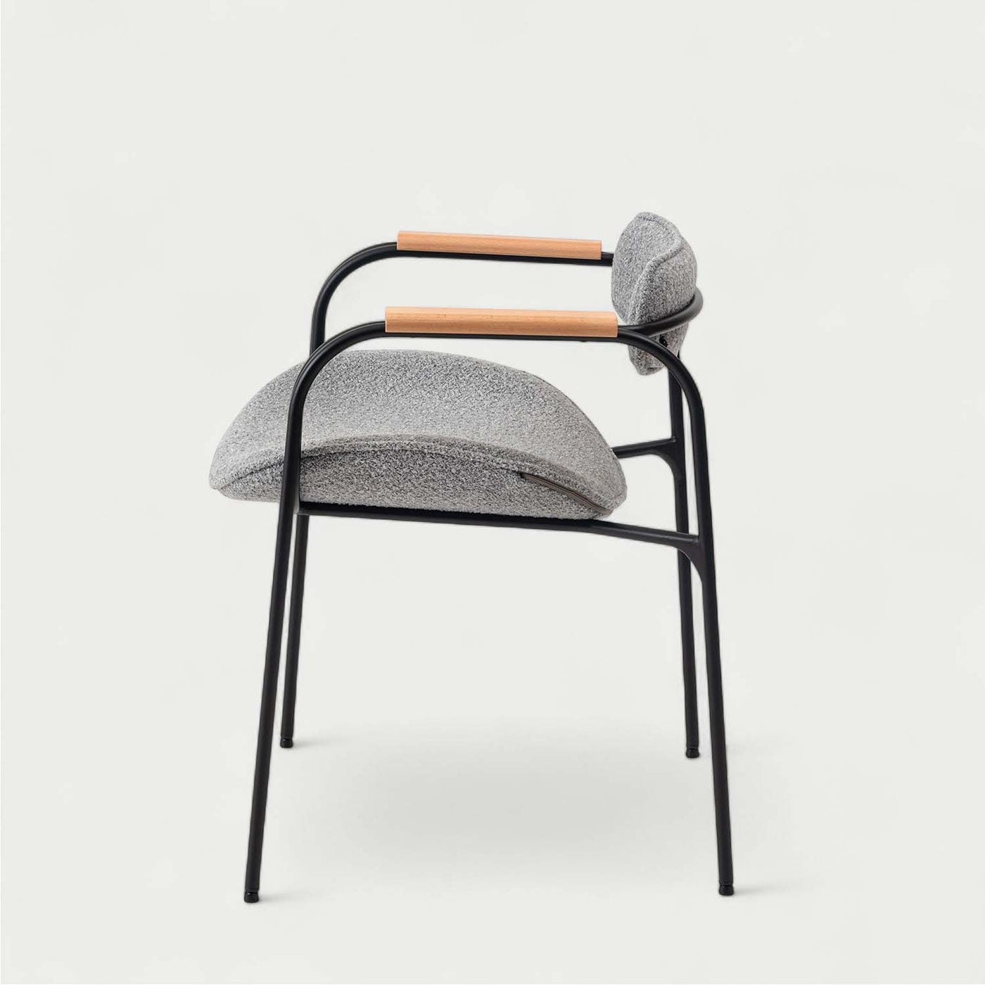 ダイニングチェア スチールチェア アームチェア ファブリック / TEC-86