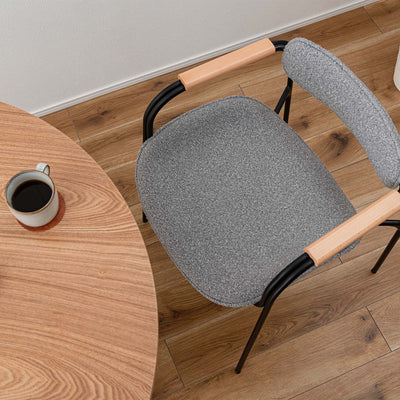 ダイニングチェア スチールチェア アームチェア ファブリック / TEC-86