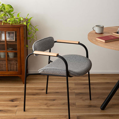 ダイニングチェア スチールチェア アームチェア ファブリック / TEC-86