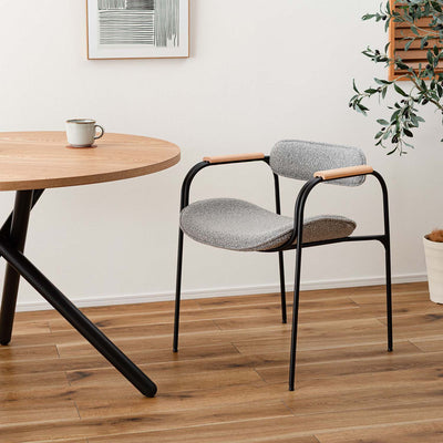 ダイニングチェア スチールチェア アームチェア ファブリック / TEC-86