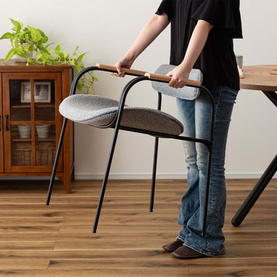 ダイニングチェア スチールチェア アームチェア ファブリック / TEC-86