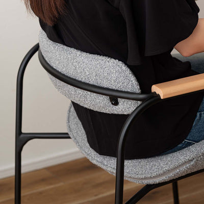 ダイニングチェア スチールチェア アームチェア ファブリック / TEC-86