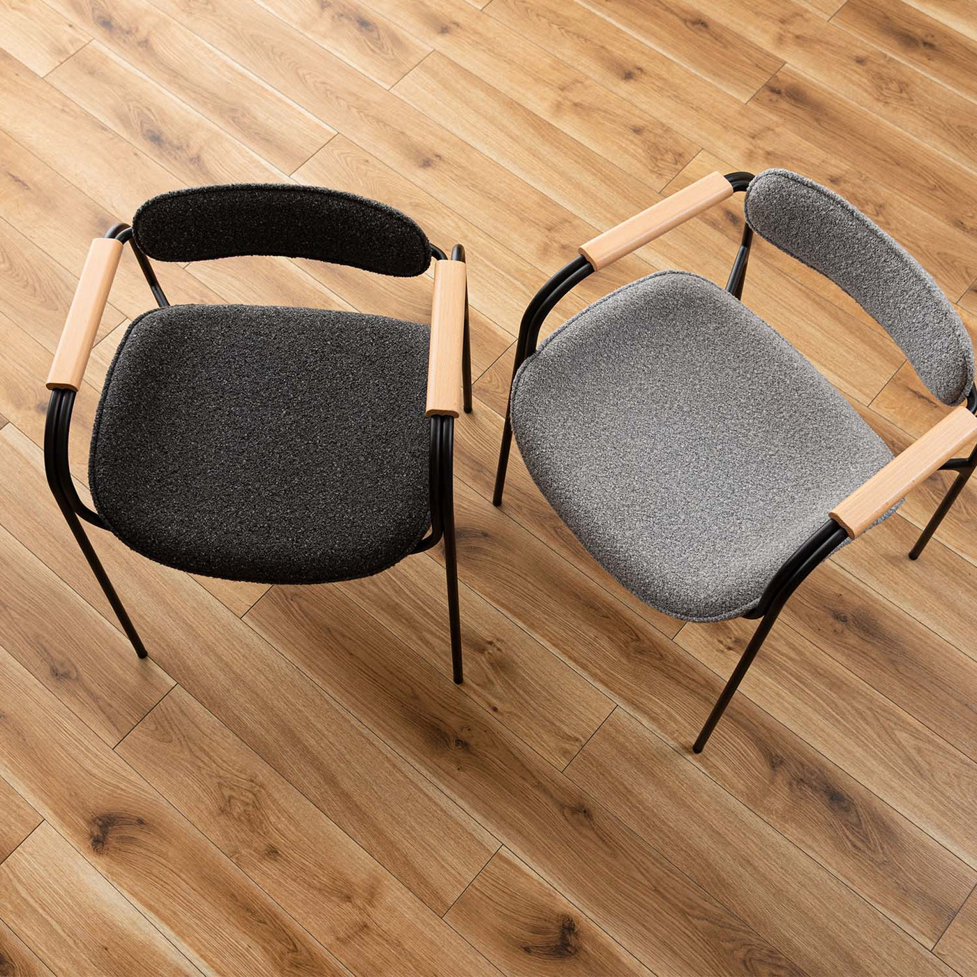 ダイニングチェア スチールチェア アームチェア ファブリック / TEC-86